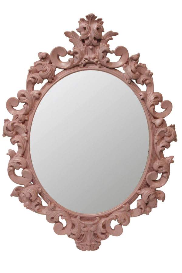 зеркало в розовой раме