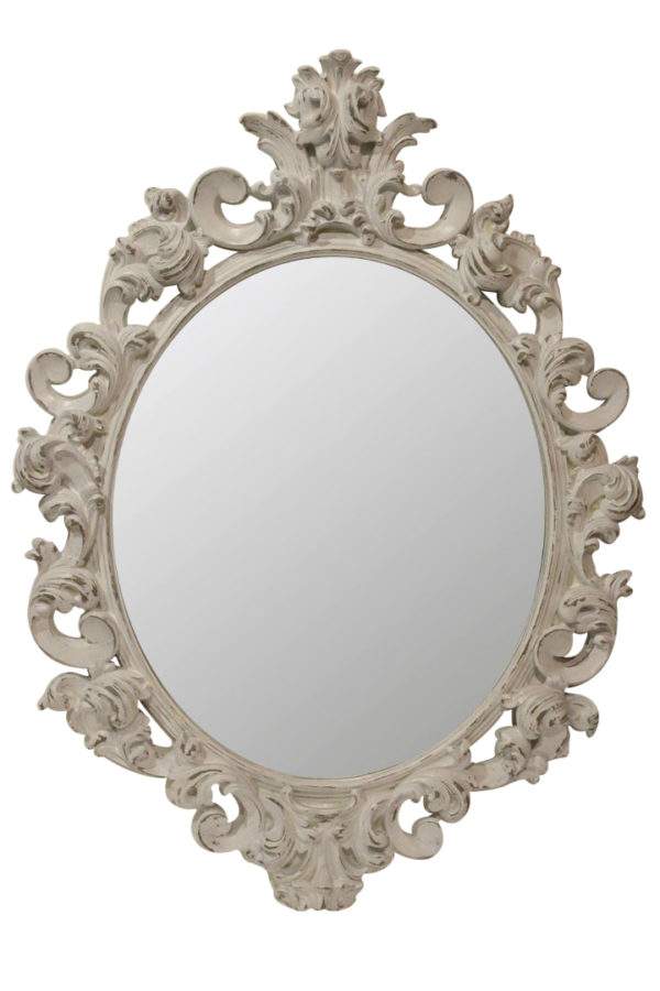 зеркало в белой раме white vintage